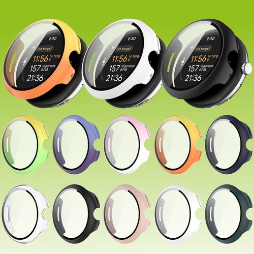 Für Google Pixel Watch 3 45 / 41mm Kunststoff PC Smart Hülle + Schutz Hart Glas - 第 1/13 張圖片