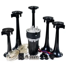 HornBlasters 'La Cucaracha' Musical Air Horn - 12V Festive Electric Air Horn Kit