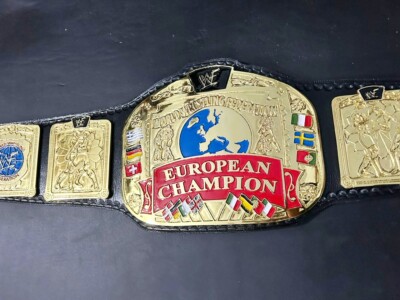 European World Wrestling Federation Championship Belt 4mm Zinc Gold Plated
