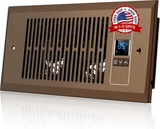 Ventilación con registro inteligente y control de termostato inteligente marrón