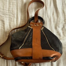 Valentina Italy Leather Sling Bucket Bag Backpack