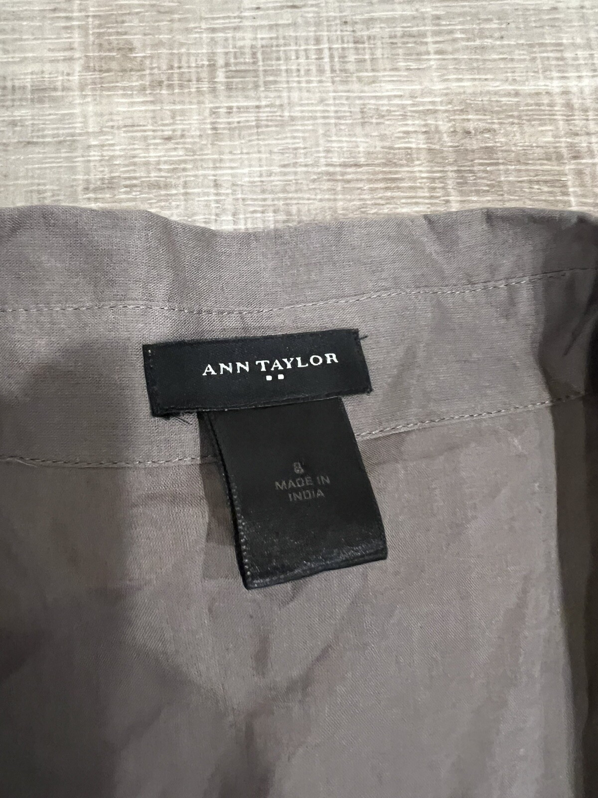 Ann Taylor Light Brown Button Down Cuffed Sleeve … - image 7