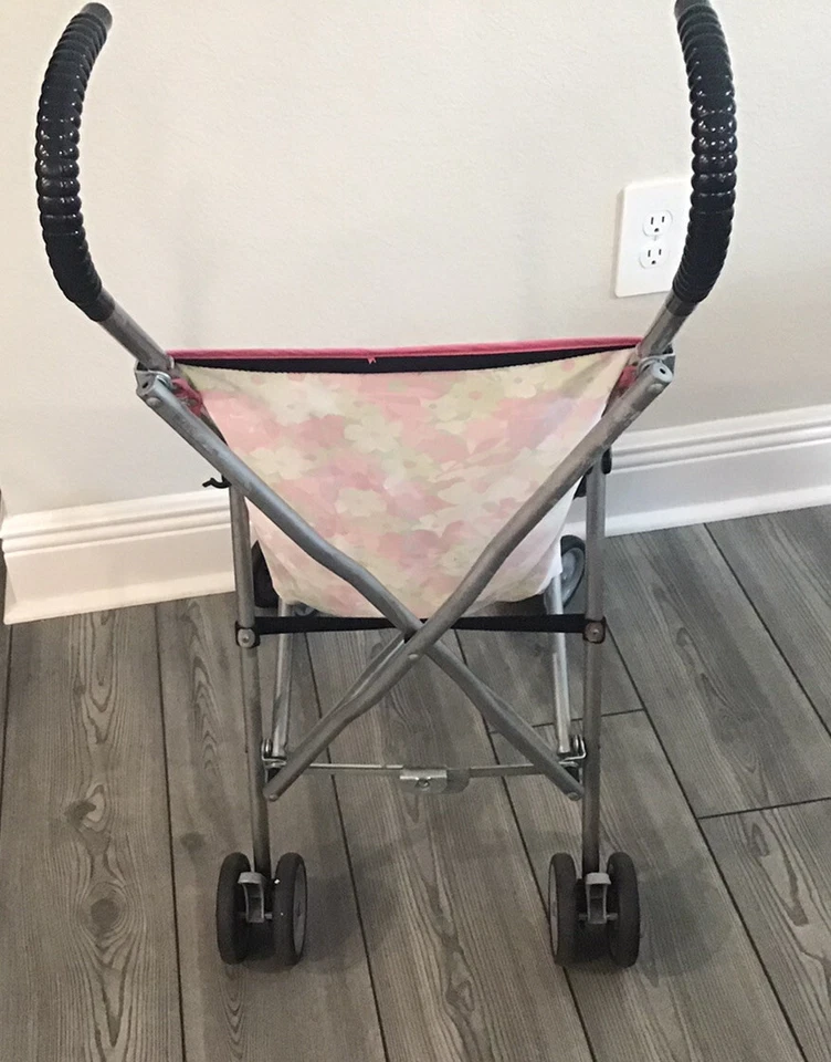 Vtg. Cosco Stroller Light Weight Compact Folding Flower Power Travel Vacation - Image 4 of 4