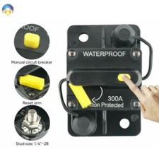 30-300A Circuit Breaker Dual Battery Fuse Manual Reset Car In-Line Inverter
