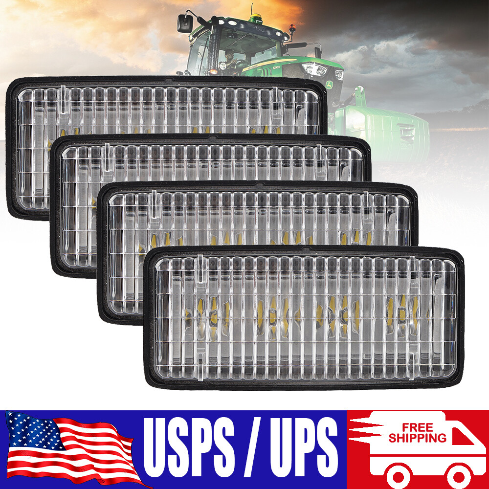 4x 20W LED Work Lights Headlights For John Deere 7210,7600,7510,6400 RE306510