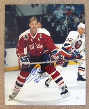 Rod Langway signed (Red) 16 x 20 Washington Capitals Hall of Fame Inscription
