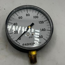 Ashcroft 35W1005PH Pressure Gauge 0  160 PSI 3.5" 1/4" NPT Lower  FREE SHIPPING  