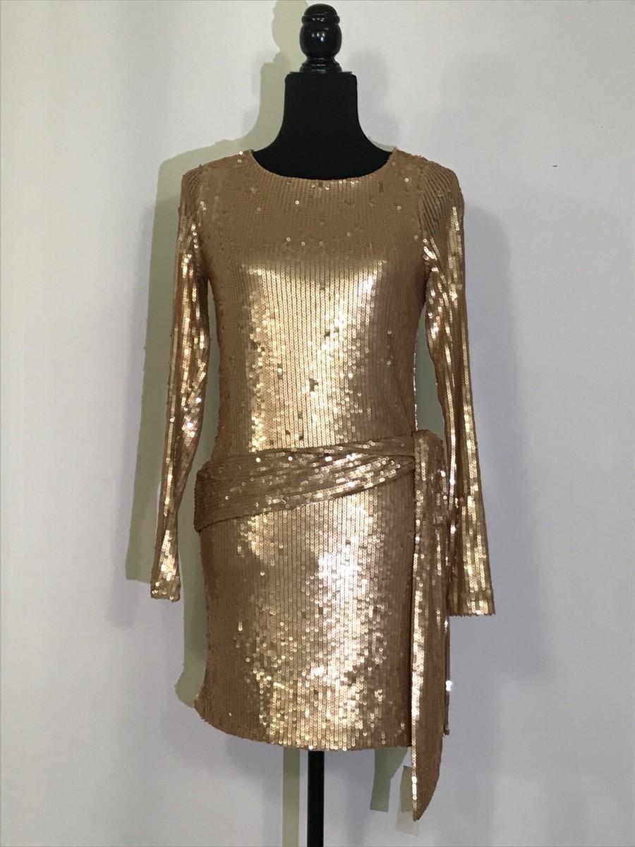 gold sequin long sleeve backless dress Amazon.com: Women's Gold Sequined Long Sleeve Cutout Back Mini Dress for Night Out : Clothing, Shoes & Jewelry