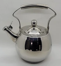 Well Equipped Kitchen 18/10 Stainless Steel Stove Top Tea Kettle Teapot, 8 Cup
