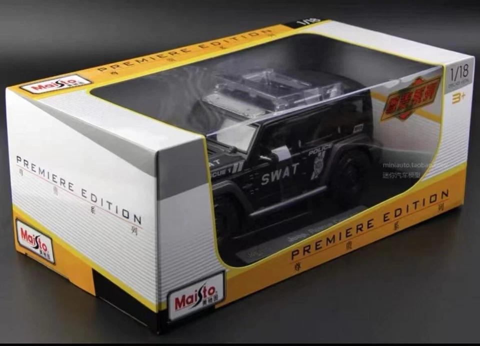 1:18 Scale JEEP Rescue Concept SWAT Police Diecast Model Black SUV Car - NEW - Image 2 of 4