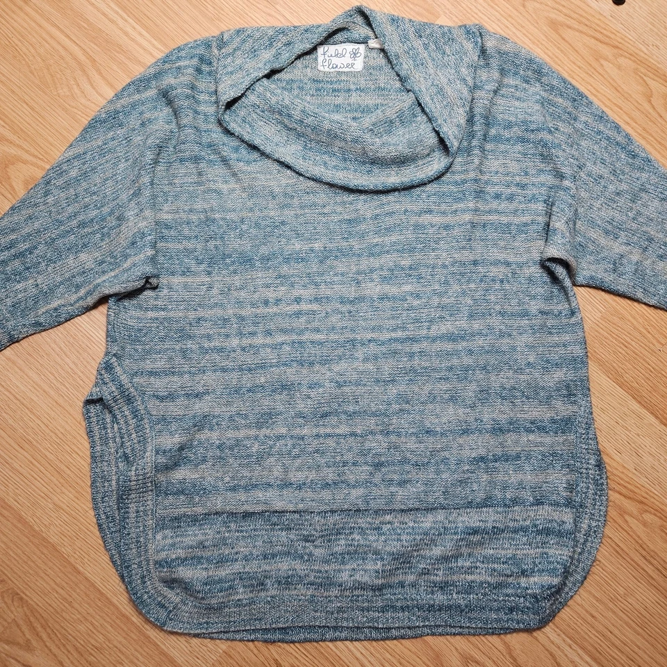 Anthropologie Field Flor Cuello Capucha Túnica Suéter Mujer Talla Mediana Espacio Teñido Foto 3 de 4