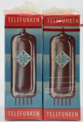 Pcf82 TELEFUNKEN Röhre Tube NOS 9u8a 9ea8 9u8 triode pentode ecf82 vhf 1950's x2