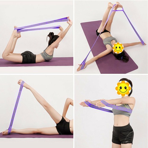 9 Segment Yoga Stretch Strap Training Belt Leg Body Fitness Exercise Gym Elastic - Picture 4 of 16