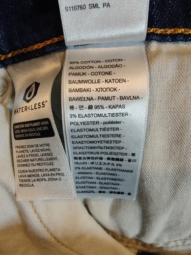 Levi's 505 Jeans Men 36x34 Regular Fit Straight Leg Dark Wash Stretch Denim Blue - Bild 8 von 12