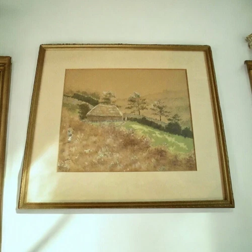 Isle of Wight Antique Painting 1897 American Watercolor Martin Jacob Jackson