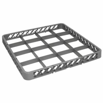 Vogue Glasregal Verlängerung für 16 Fächer in Grau 43 (H) x 500 (B) x 500 (T) mm