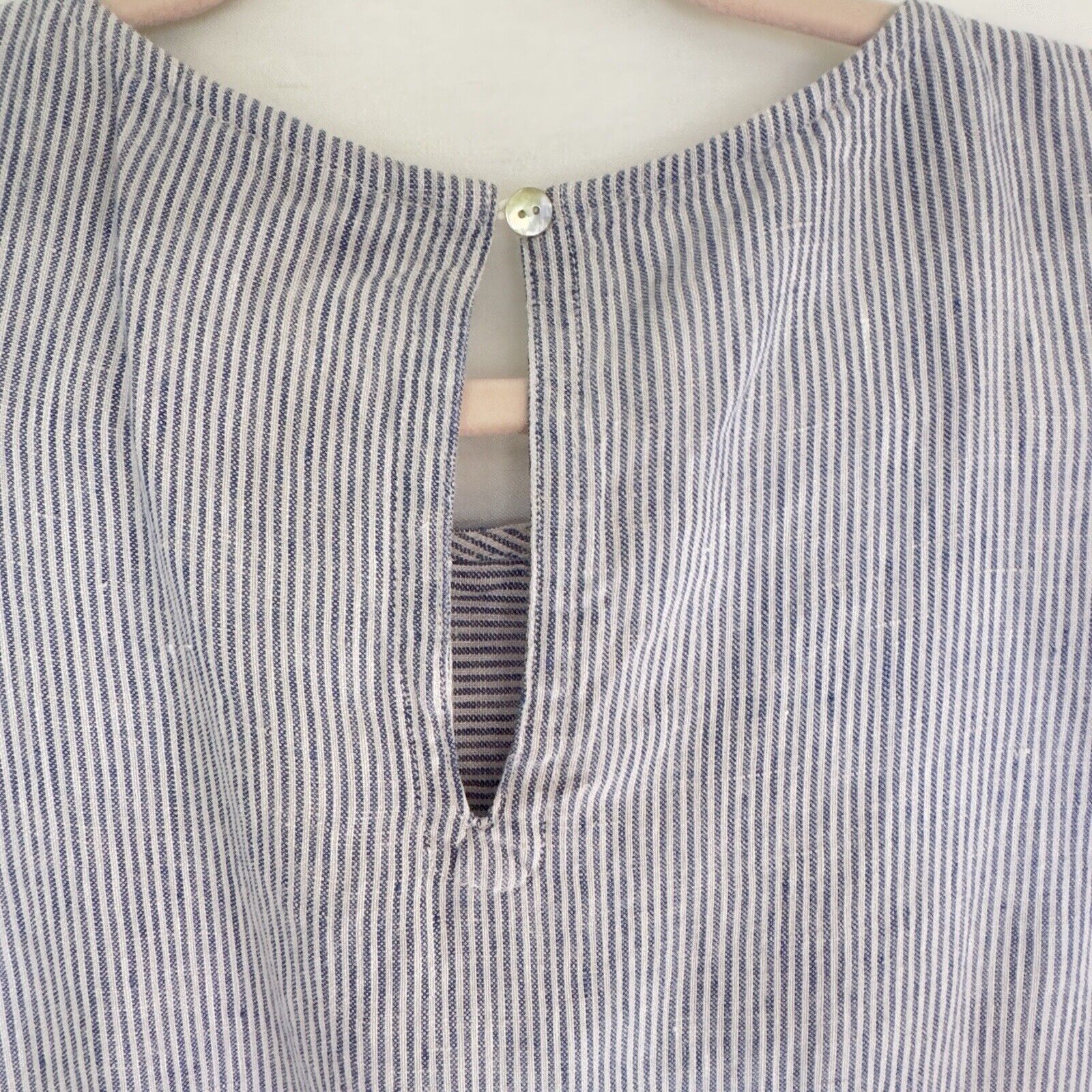 Cynthia Rowley Ladies Linen Blue & White  Pin Str… - image 12