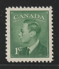 Canada #284, King George VI with Postes-Postage, MNH Stamp 1949