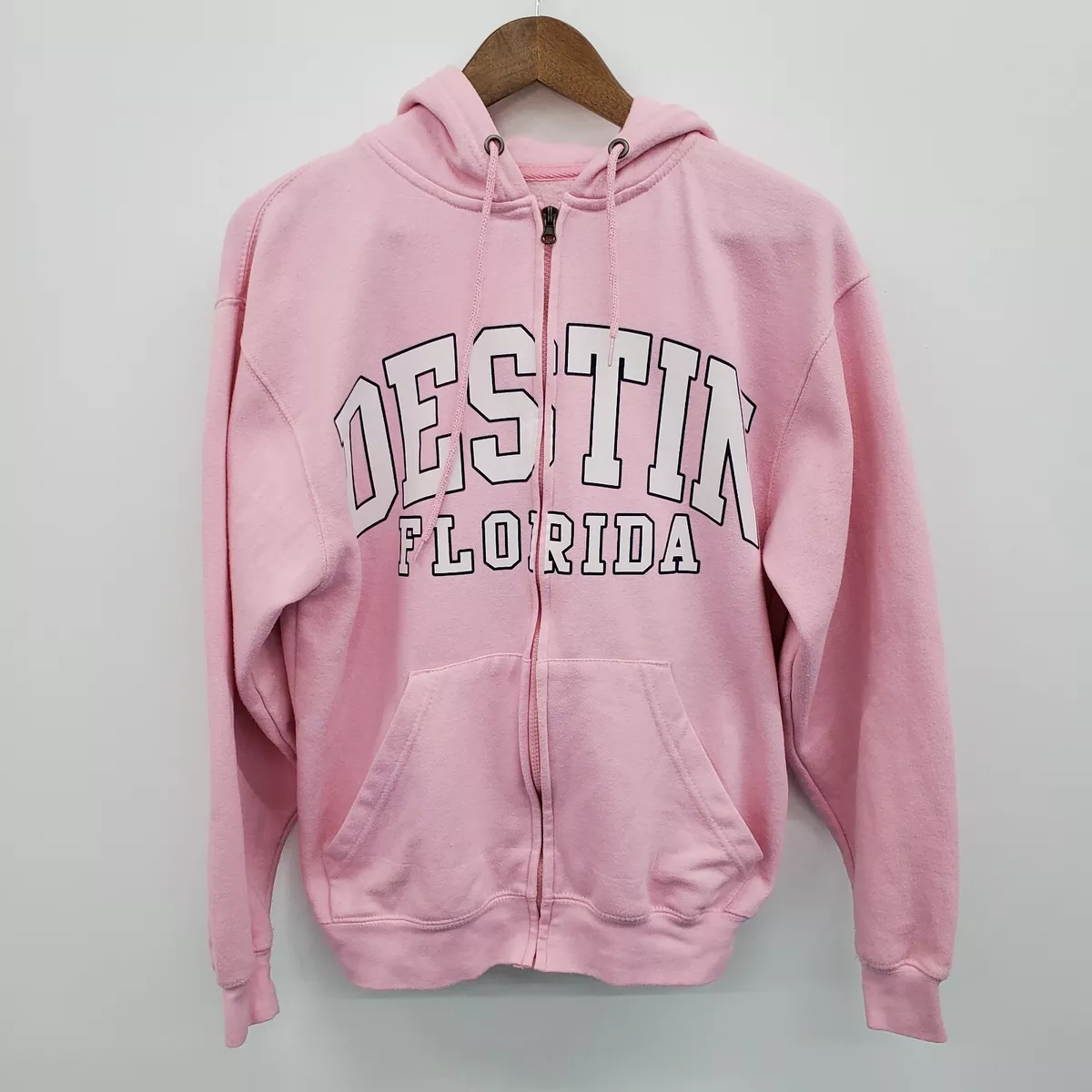 Pacific & CO. Womens Destin Florida Pink Full Zip Hoodie Sweatshirt Size S  Small