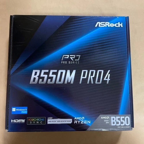 ASRock B550M PRO4 AM4 AMD B550 SATA Micro ATX AMD Motherboard DDR4 BIOS L3.46