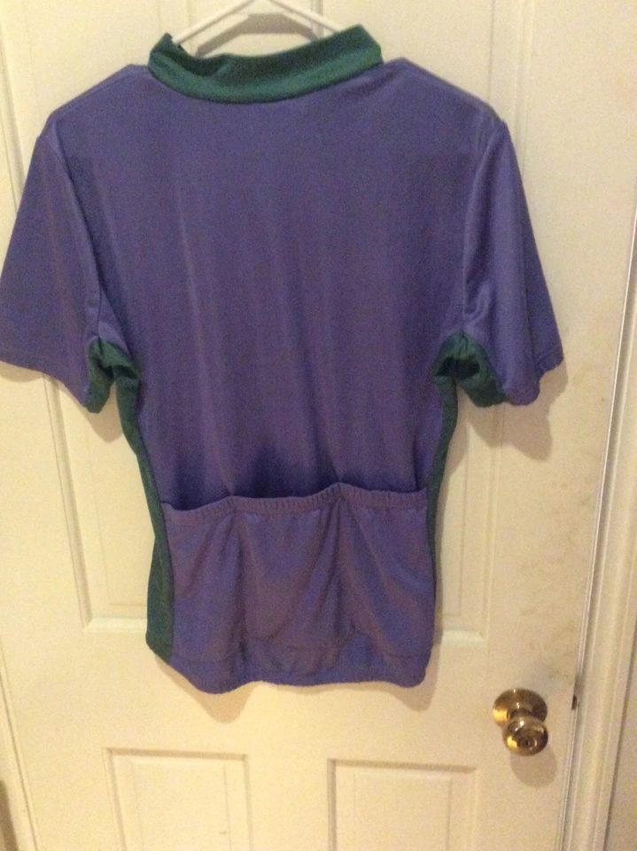 Camiseta deportiva de ciclismo Trek EE. UU. pequeña verde púrpura C13 Foto 4 de 4