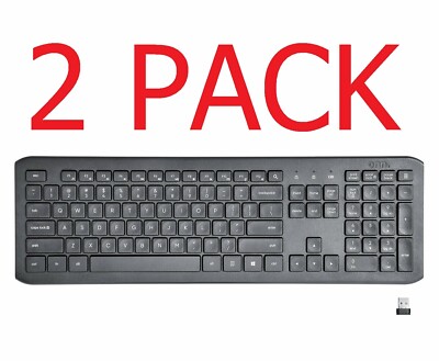 2 PACK Onn Surf Wireless Silent Keyboard 106 Keys PC & MAC (100012579) 