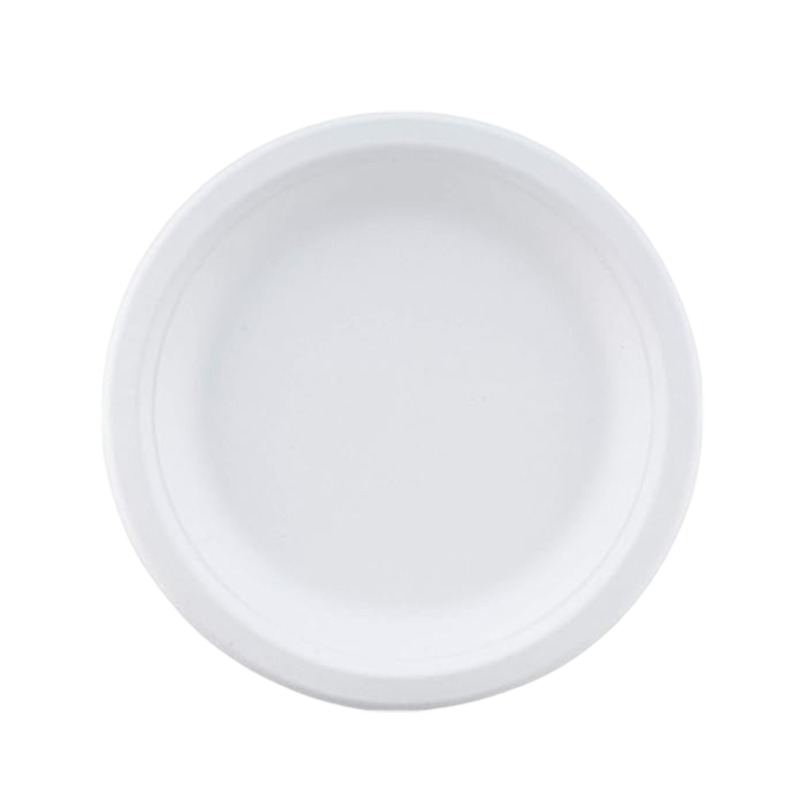 Super Rigid Bagasse Sugarcane Plates Disposable Round Plates 7"" 18cm Pack of 50