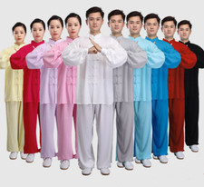 Unisex Cotton Shaolin Tai chi Uniform Kung fu Wing Chun Wushu Suit Martial arts