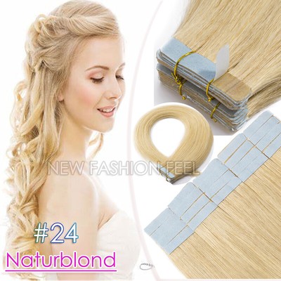 RemeeHi Haarverlängerung – 38 Cm, 24 Natural Blonde, 100% Remy Echthaar