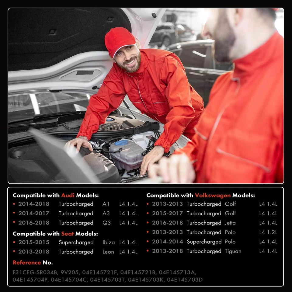 Turbocompresor para Volkswagen Golf 2013 2015-2017 Jetta Tiguan Audi A1 A3 Q3 Foto 2 de 4