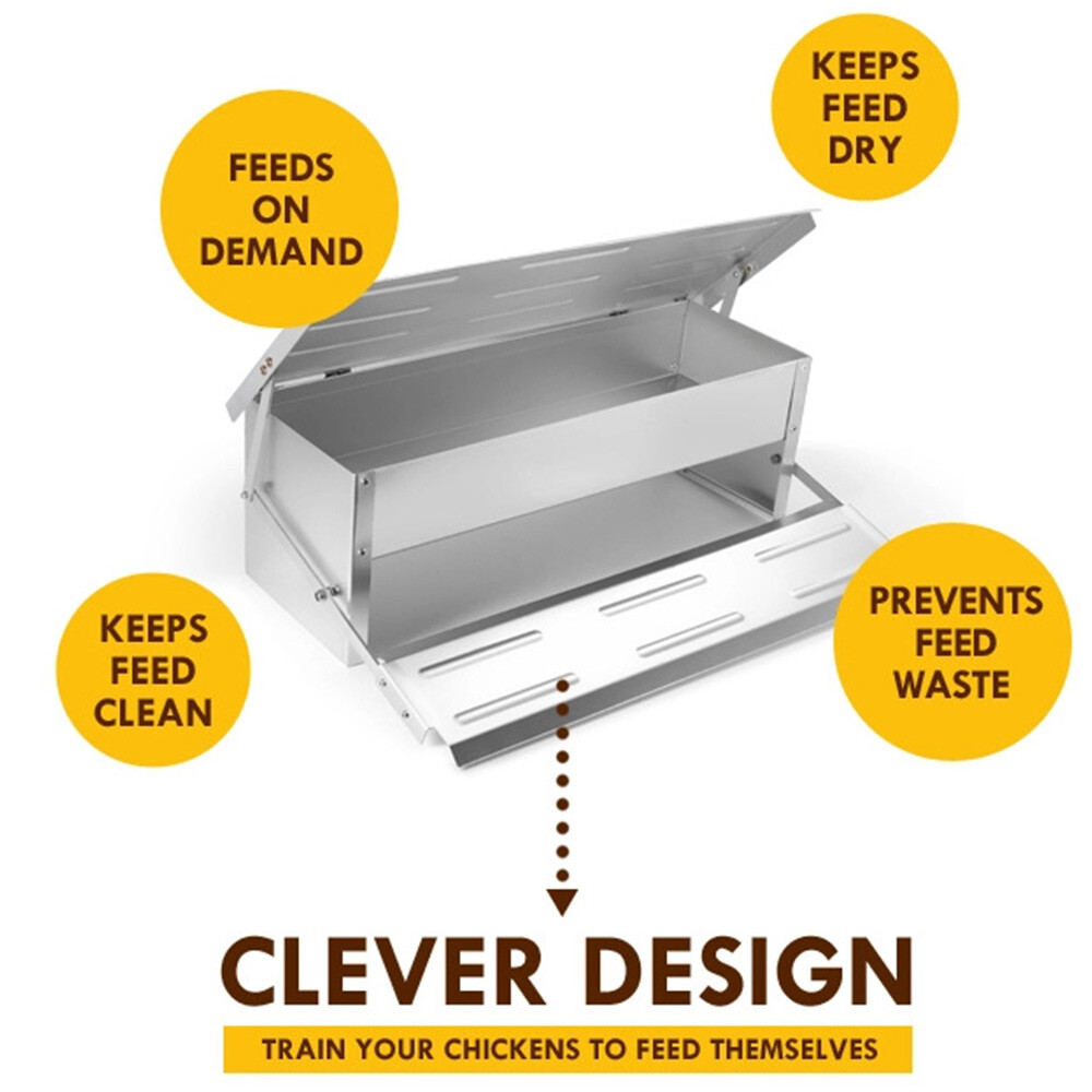 Automatic Treadle Chicken Feeder Poultry Self Opening Ratproof