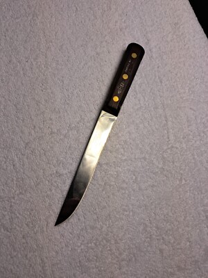 INTEDGE boning knife stainless KNIFE. wood handle pat # d-103797