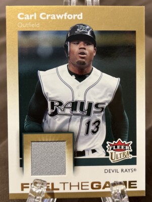 2007 Fleer Ultra Baseball~ Feel The Game~ Carl Crawford ~Game Used