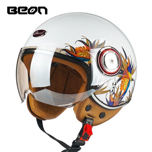 DOT ECE Vintage Motorcycle Helmets Half Open Face Motorbike Scooter Helmet Casco - Imagen 18 de 34