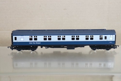 HORNBY R420 BR BLUE GREY SLEEPING CAR COACH 2510 SILVER PAINTED WINDOWS ob - Picture 2 of 8