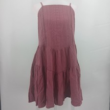 womans Wild Fable Mauve Tiered Mini Dress - Sleeveless Ruffle Hem - Size XL