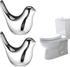 2 Pcs Ceramic Bird Toilet Bolt Covers Decorative Replacement Toilet Screw Cover