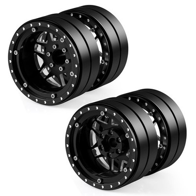 2Pcs 2.2'' RC Dually Beadlock Wheels Rims for Axial Wraith RR10 90048 90018 SC...