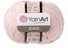 YarnArt Jeans Sport Yarn 55 Cotton 1 Skein/Ball 50 gr 174yd Color 07, Lot 455