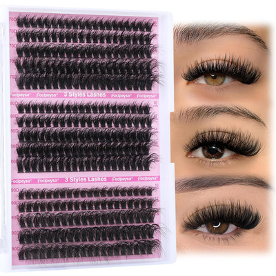 Volume Lash Extension Mink Thick Cluster Eyelash Extensions 10-18Mm Lash Cluster