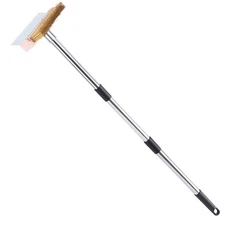 Aluminum Pizza Oven Brush, Grill Brush, Wire Brushes, with Scraper and 5 Sect