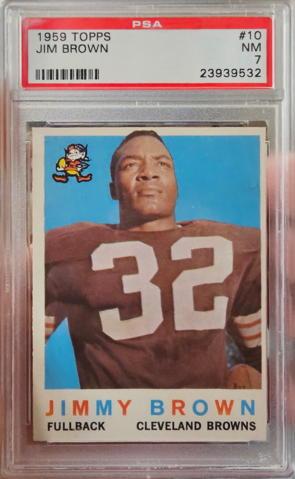 1959 Topps Jim Brown #10 Clevland Browns - PSA 7