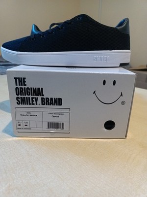 Smiley Originals Trainers Size 43 Black Lightweight Sneakers New With Box