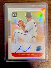 Sixto Sanchez On Card Auto 2021 Optic 1987 Rated Rookie Retro Silver Prizm