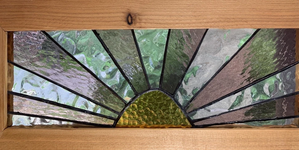 Handmade Stained Glass Wood Frame ^High Quality Glass^ Lead Copper Foil Method - Image 2 of 4