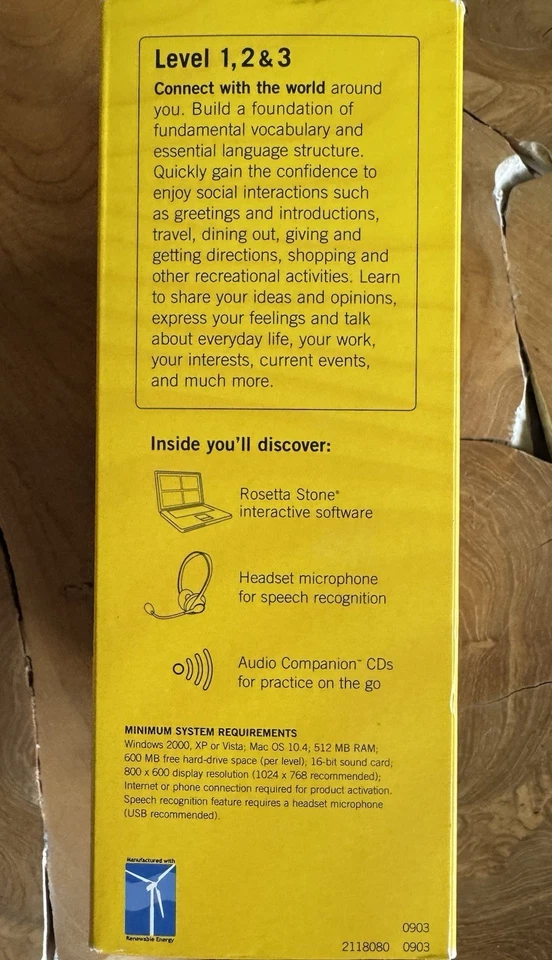 Rosetta Stone French Levels 1-3 Audio Companion CD Set USB Headset Version 3 NEW - Image 3 of 4