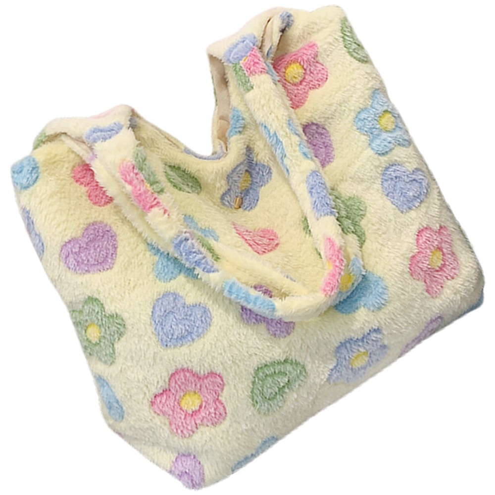 Bolso de hombro de felpa sobre las mujeres hombres bolsas de trabajo para lindo