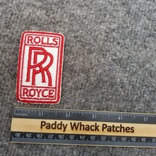 Vintage Rolls Royce Patch Car Auto 80s Automobile Red AE1