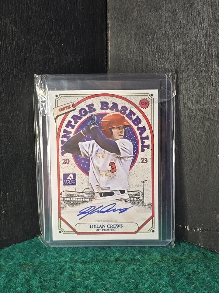 2023 Onyx Vintage Baseball Dylan Crews RC Blue Ink AUTO
