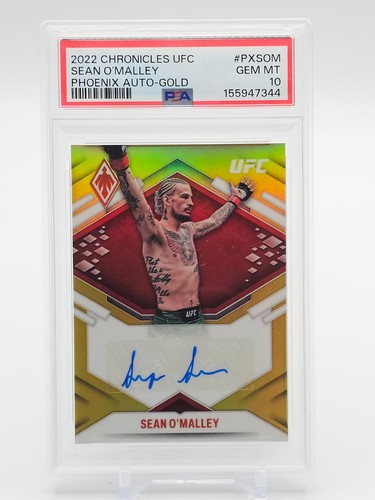 SEAN O'MALLEY 2022 PANINI CHRONICLES PHOENIX UFC GOLD AUTO /10 PSA 10 Q2950